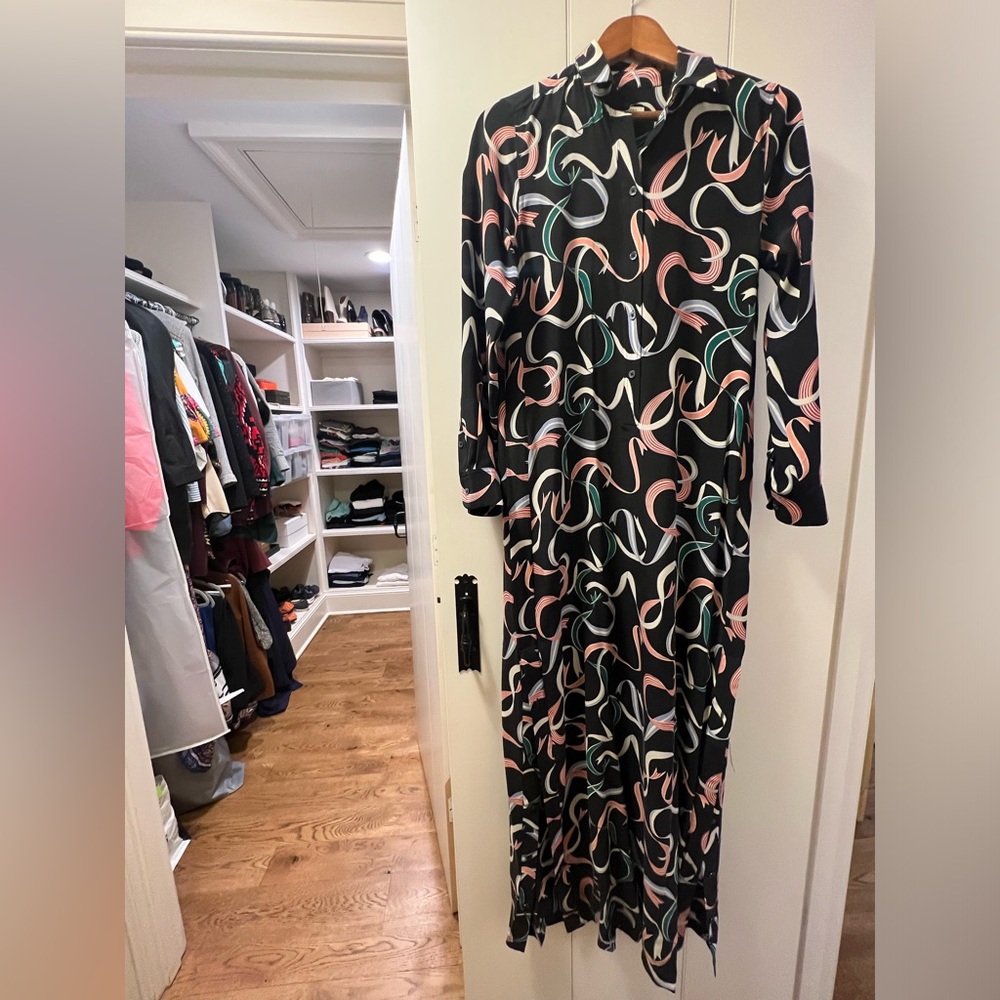 EQUIPMENT silk ribbon maxi dress